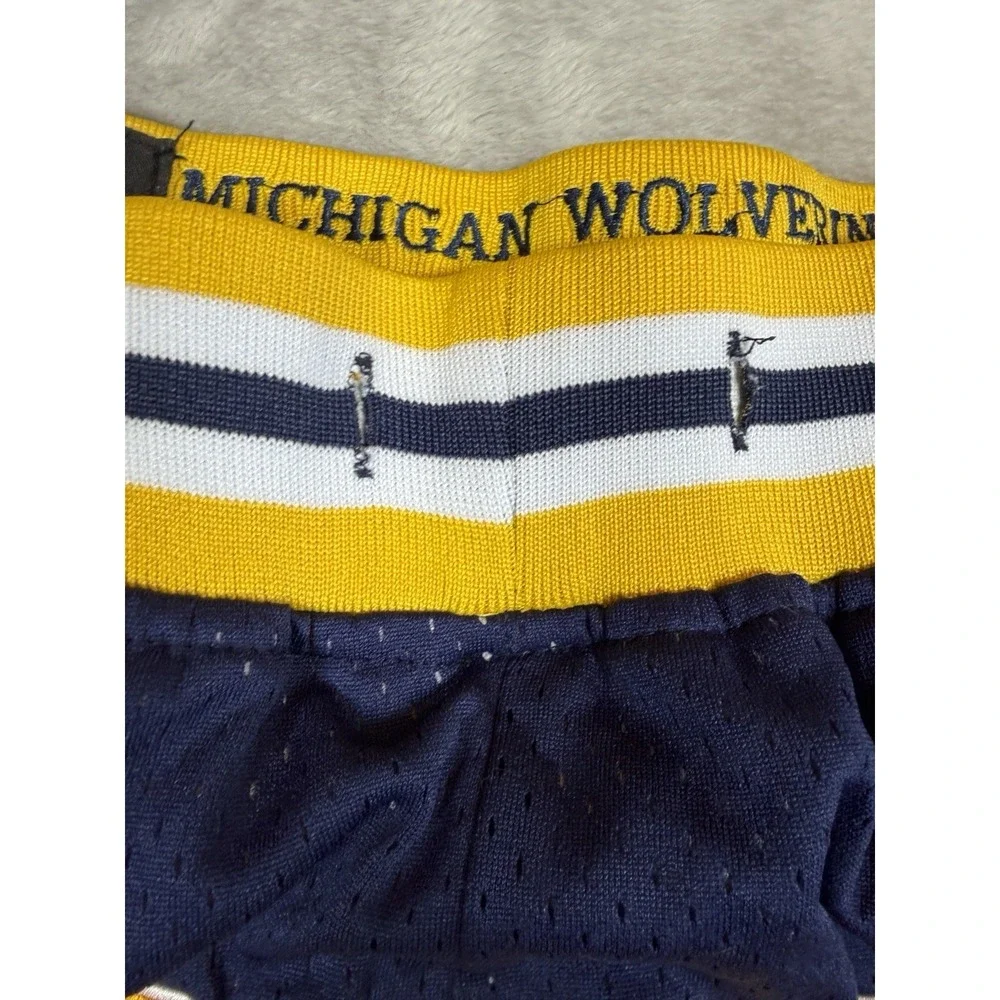 Just Don Michigan Wolverines Shorts Mens M Blue NCAA Jordan Mesh Basketball USA